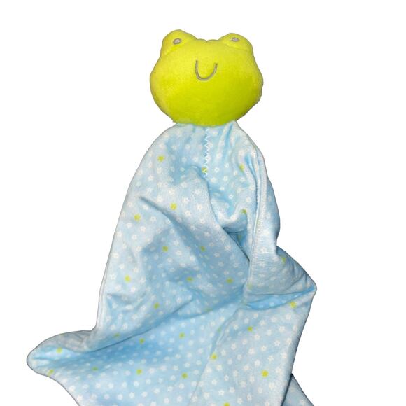 Carters Lovey Frog Plush Security Blanket Rattle Stars Precious Firsts Shower - Picture 5 of 14